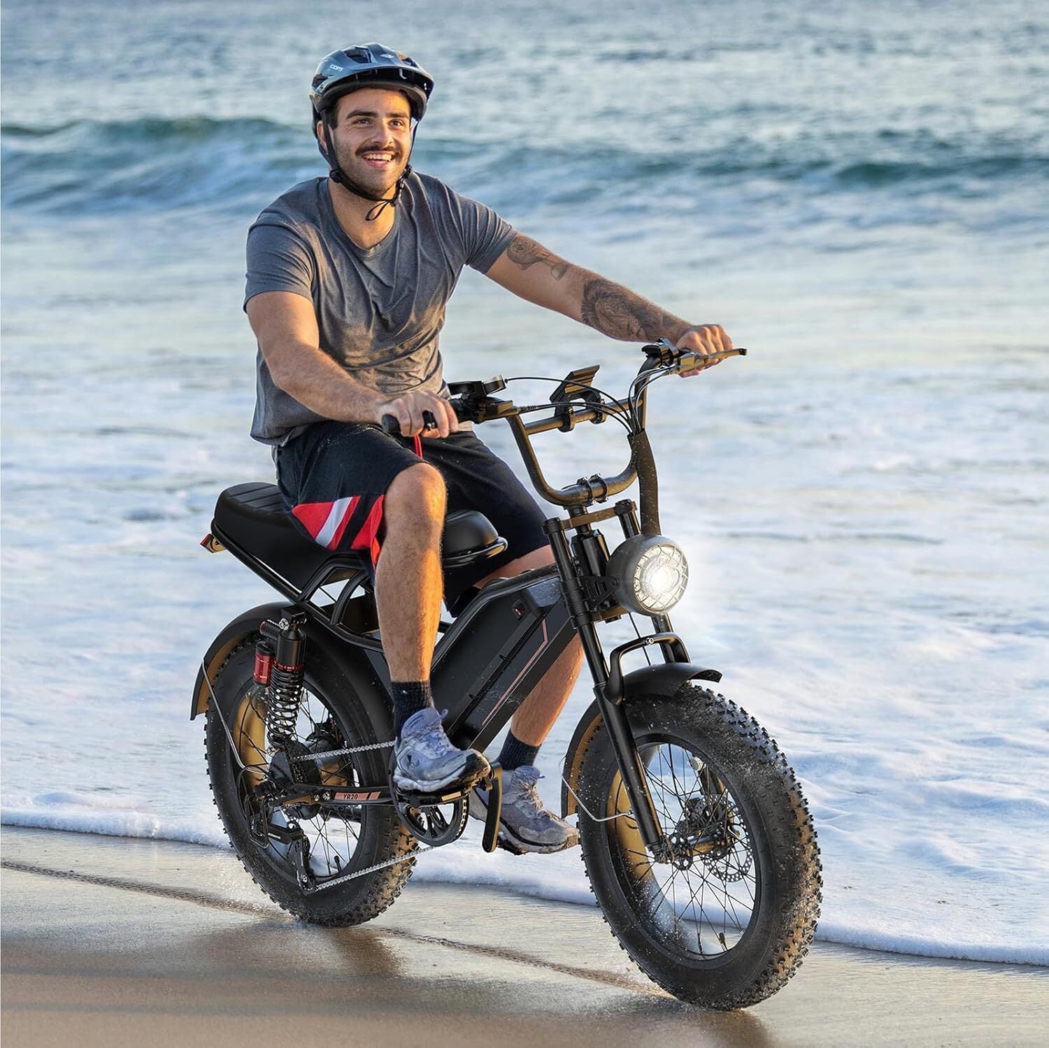 Jasion YR16 Electric Bike for Adults, 500W Motor 48V 12.5AH Removable Battery E-Mountain Bike, 16 Fat Tire Off-Road Electric Dirt Bike, 55 Miles Ebike for Teens, UL2849