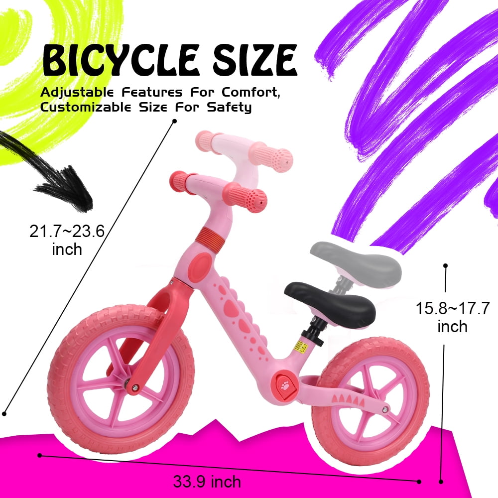 Hoverheart Dinosaur Balance Bike, No Pedal Kids Toys Baby Balance Bike Child Push Along Walking Bike (Blue)