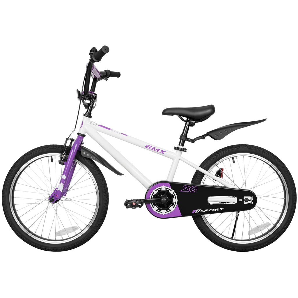 Hykolity Kids Bikes, 16 Inch BMX Style Boy's Bicycle Ages 4-6 Years Old, Kids Bicycle for Boys Girls with Training Wheels, Adjustable Seat, Front and Rear Fender, Black