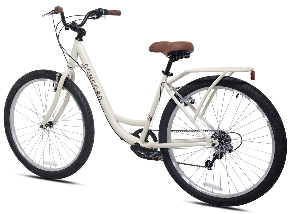 Concord 27.5 Laguna Comfort Bicycle, 27.5 Wheels, Fits Adult Riders 5'4-6'2, Unisex, Cream