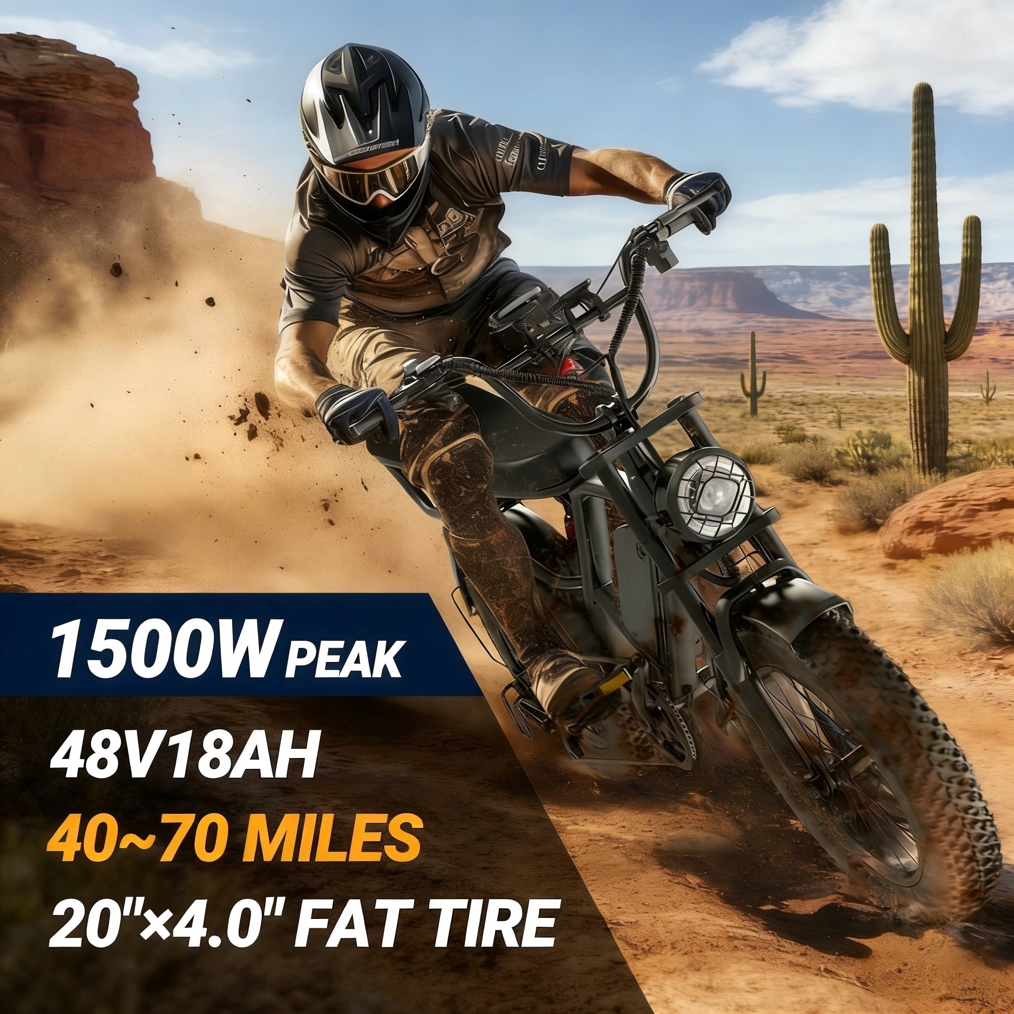 FLYPKIN FK20 750W Electric Bike for Adults, 31 MPH Full Suspension Fat Tire E-Bike with 48V 18Ah Removable Battery, 40–70 Mile Range, 2-Seater, UL 2849 Certified