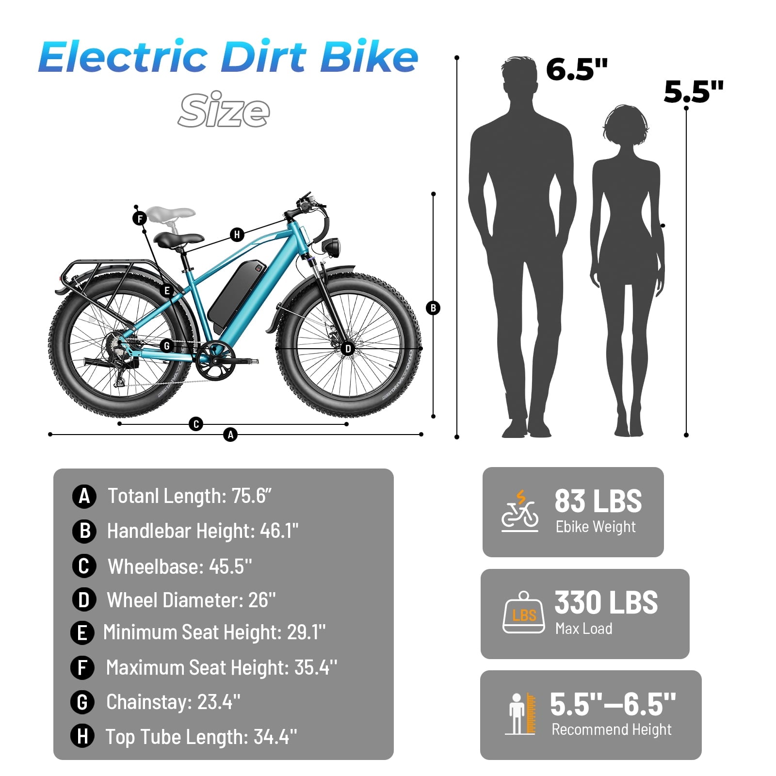 YareYi Electric Bike for Adults 26, 2000W Peak E-Mountain Bicycle, 28MPH Fat Tire Ebike, 48V 15Ah Removable Battery, 7 Speed and Front Suspension with Rear Rack UL2849