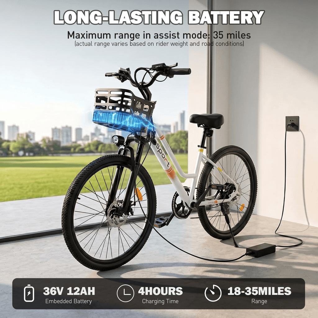 OwnGold 14IN Folding Electric Bicycles for Adults Teens with Basket,500W Peak Motor Up to 20 mph Range 30 Miles,36V 12Ah Removable Battery,Commuter/Shopping Mini Ebike,UL 2849
