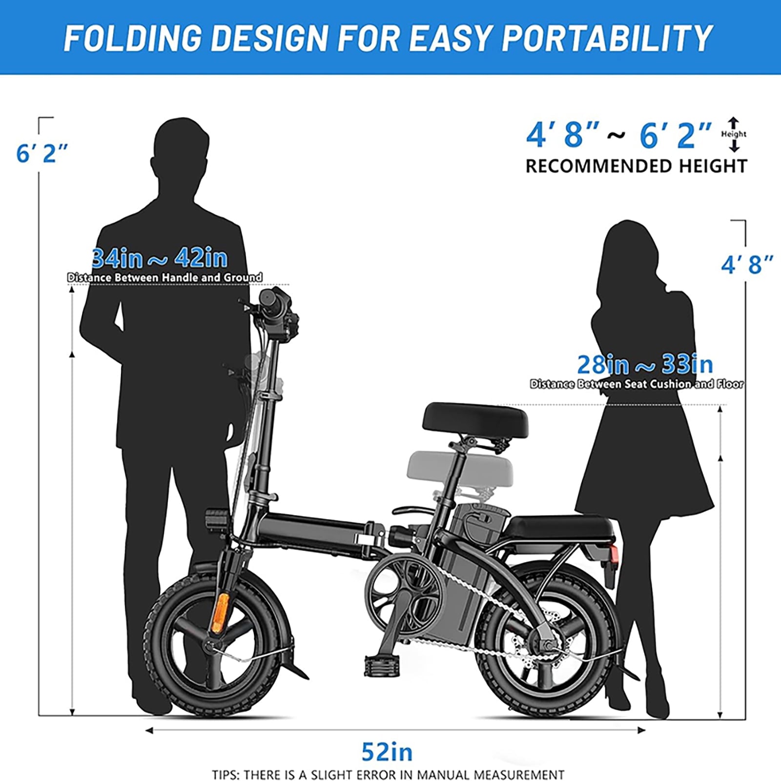 BroPath Electric Bike for Adults,26”Electric Mountain Bike 576Wh Internal Battery & LCD Display, with 7-Speed, 25MPH,Ebike,Full Suspension, 800W (Peak) Motor Commuter Electric Bicycle,UL2849