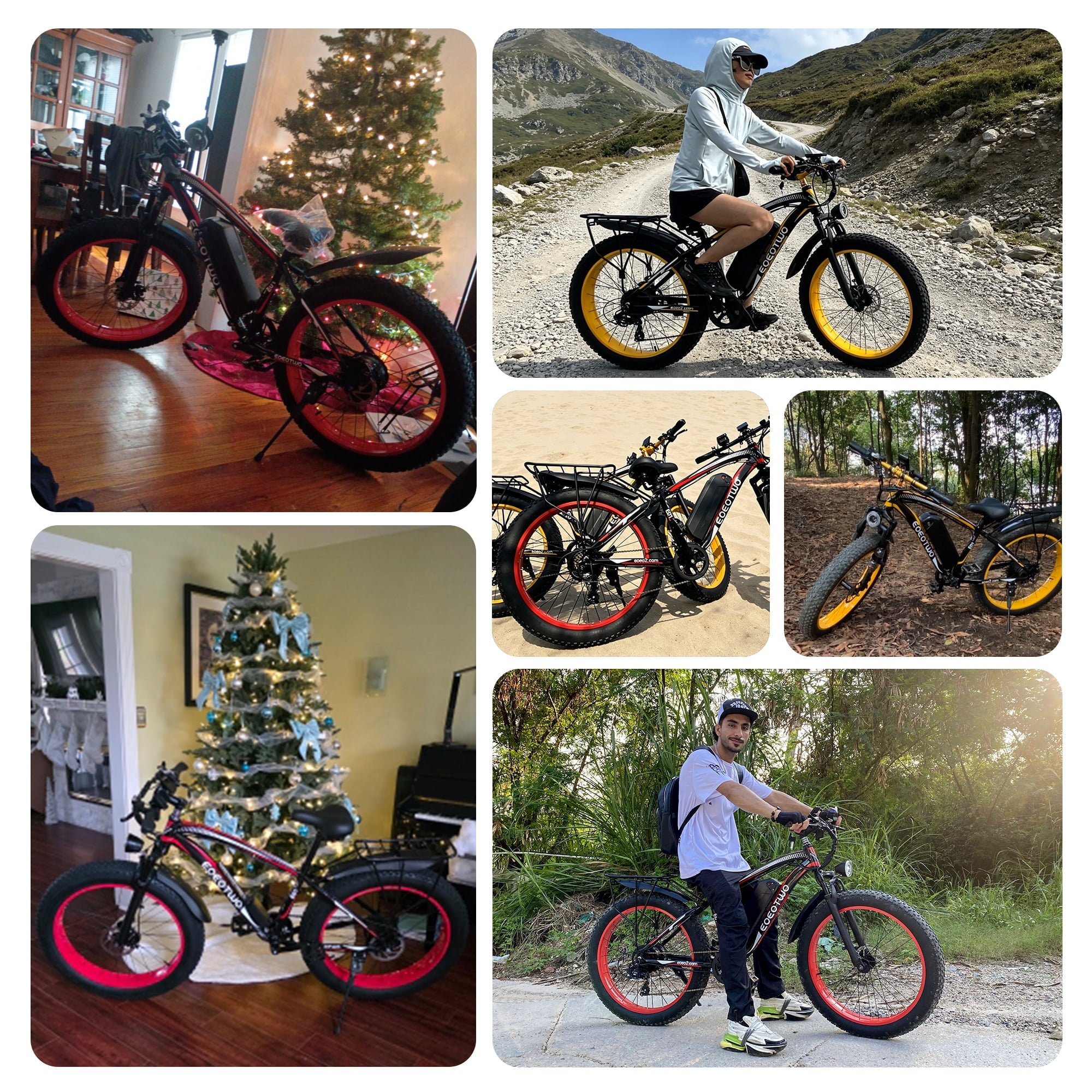 EOEOTWO 1500W Electric Mountain Bike for Adults,48V 15Ah Removable Battery 60Miles Longe Range, 34MPH Fast Cruiser Ebike, 26'' Fat Tire All-Terrain E-Bicycle with LED Display UL2849