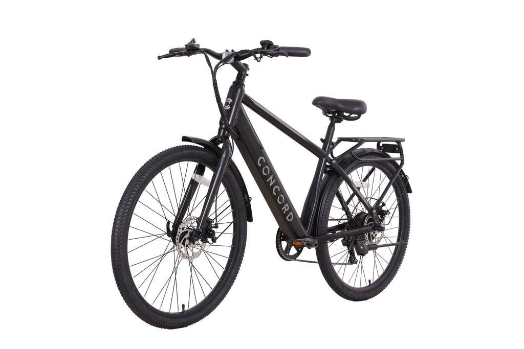 Concord Commutr 26'' Electric Bike, 350W Motor, Class 2, Black, Fits Riders 5'2-5'10