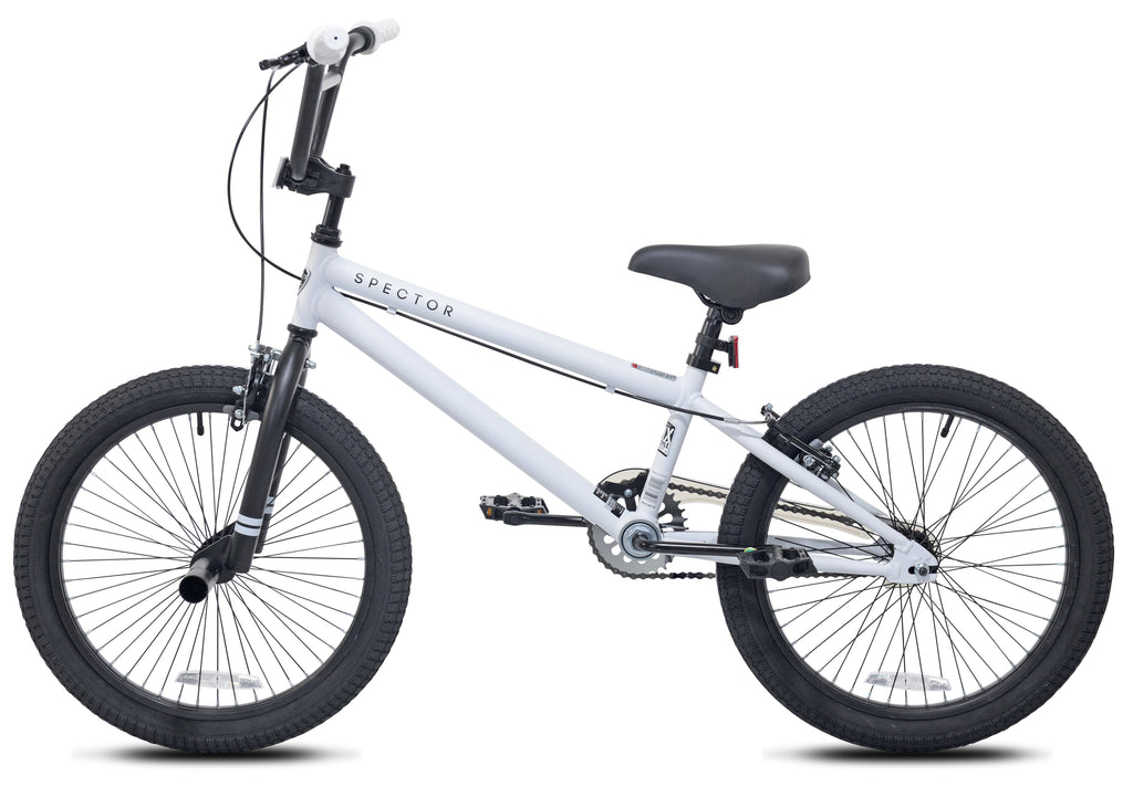 20 Kent Bicycles Spector BMX Bicycle, Fits Rider 4'2 - 5', Black/White, Child/Tween/Teen, Unisex