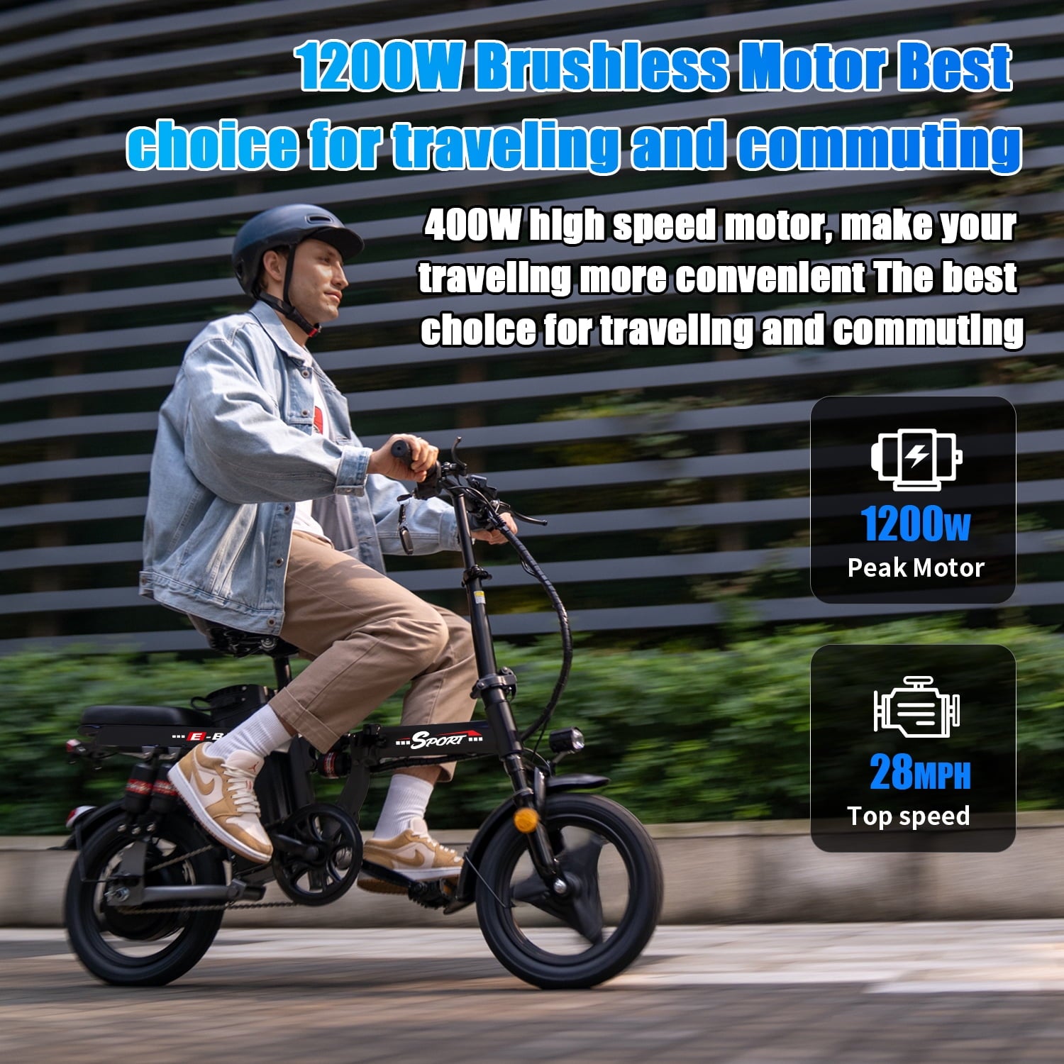 ASKGO F9 Adult Folding Electric Bike, 1200W 25 MPH 25 Miles, 48V 13Ah Removable Battery, Meets Daily Commuting,Going Out and Playing,Give the best gift,Folding Ebike for Adult with Two Seats，UL2849