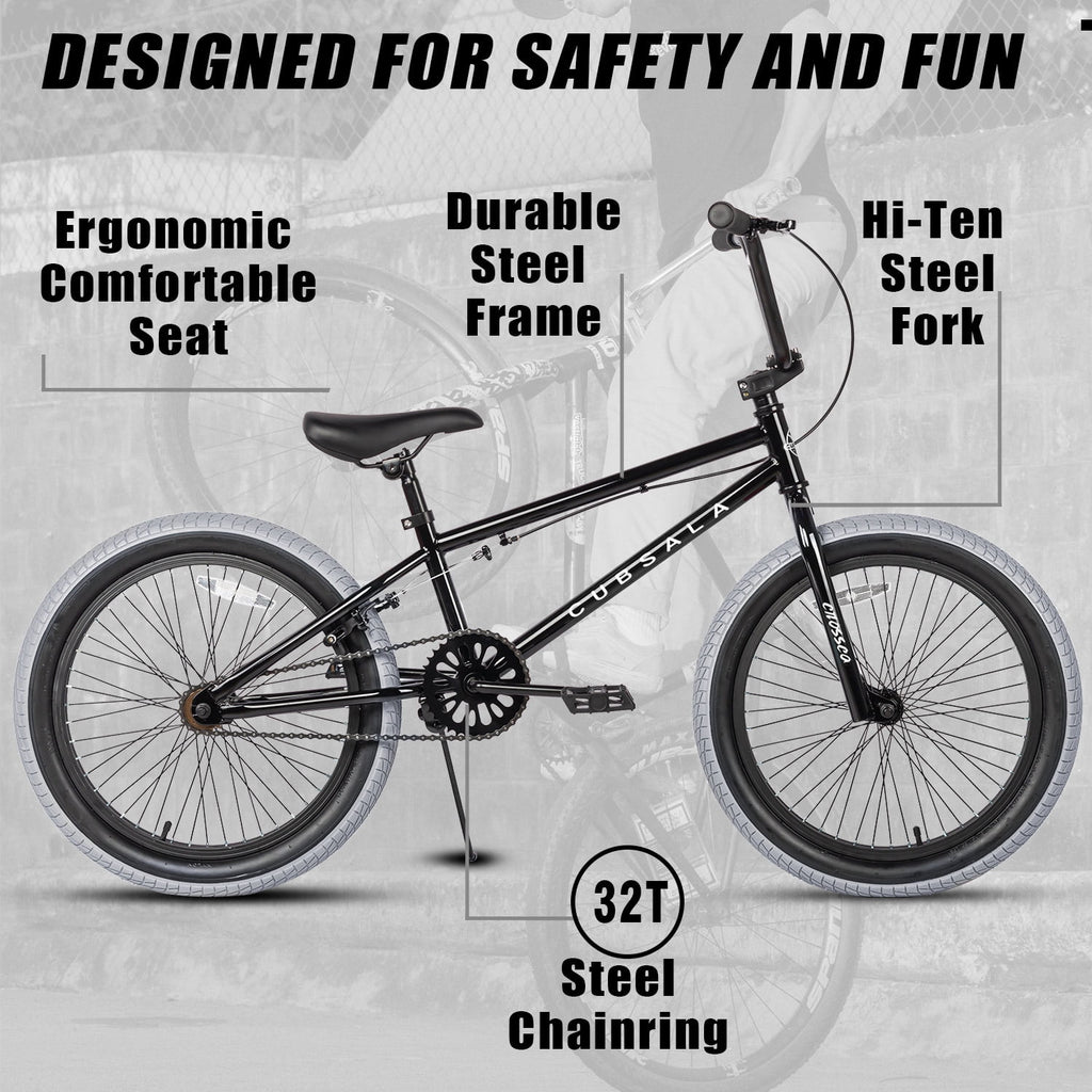 cubsala 18 in Freestyle BMX Kids Bike for Age 5-8 Years Old Boys Girls,Blue