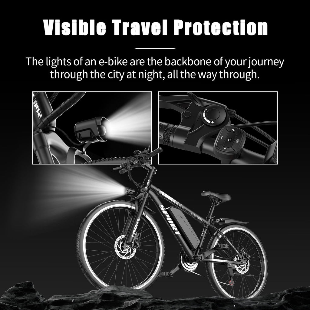 1200W Adult Electric Mountain Bike, 48V 10A Removable Battery-65 Miles, 26 Professional Shock Absorbing Tires,30MPH Off-Road Motorcycle,7 Speed Ebike,UL2849