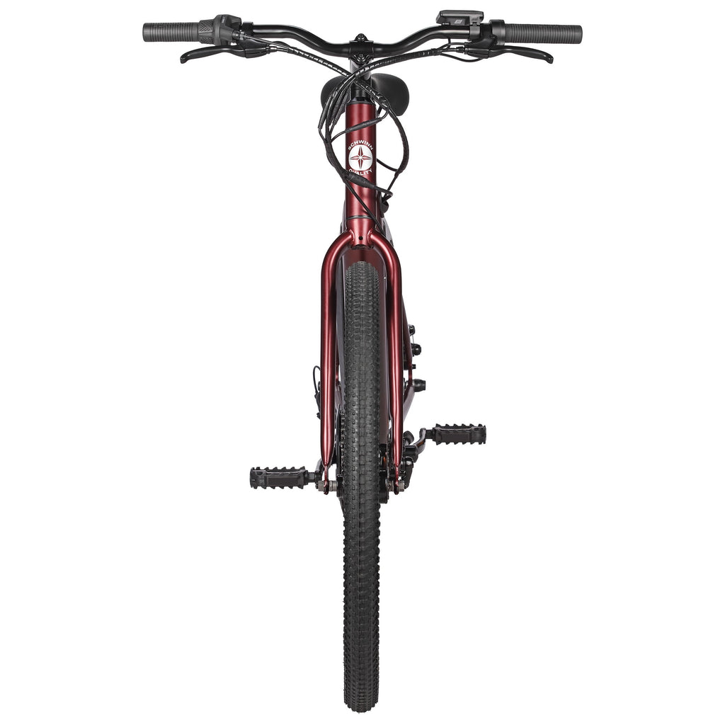 Schwinn Regent Electric Hybrid Bike, 27.5 Inch Wheel, Adult, Unisex, Red