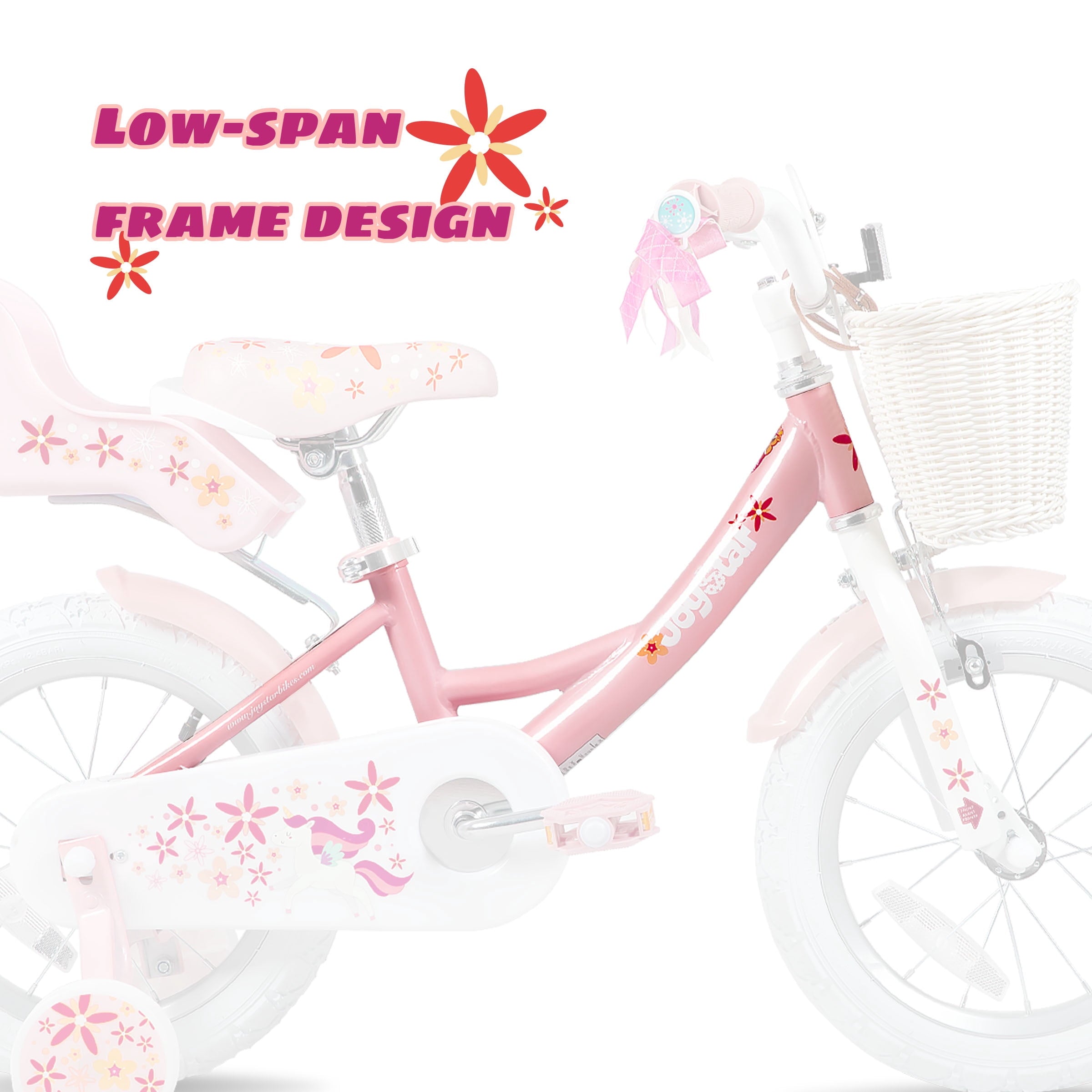 Joystar Unicorn 12inch Girls' Bike, Mint Purple