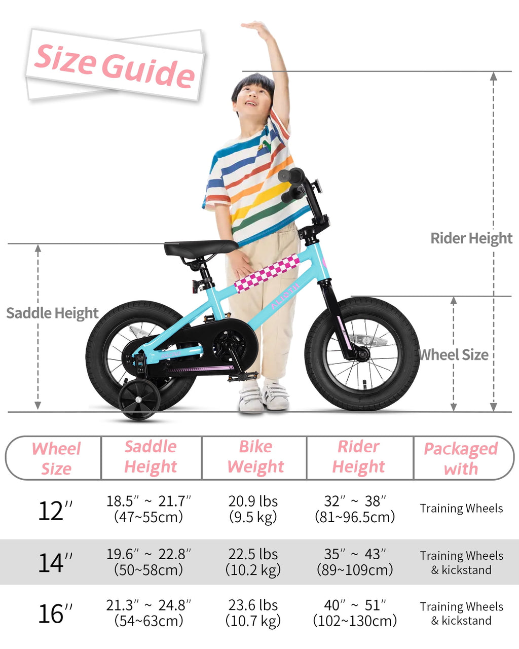 Vollsch BMX Style Kids Bike for 2-8 Years Old Boys Girls 16 Inches Toddlers Bicycle with Coaster Brake Training Wheels, Black
