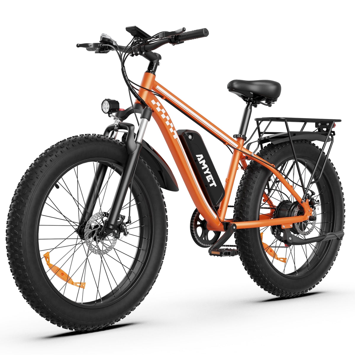 AMYET EB26 Electric Bike for Adults, Peak 1500W 48V 15Ah, 26 Fat Tire Ebike, E-Mountain Bicycle, UL2849