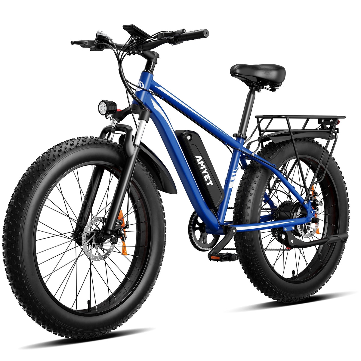 AMYET EB26 Electric Bike for Adults, Peak 1500W 48V 15Ah, 26 Fat Tire Ebike, E-Mountain Bicycle, UL2849
