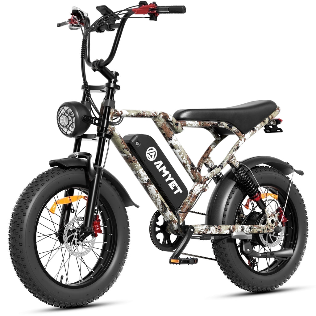AMYET S8-S Electric Bike 1000W(1500W Peak), 48V 20Ah, 20x4.0 Fat Tire Ebike for Adults, Hydraulic Disc Brakes E-Mountain Bicycle, UL2849