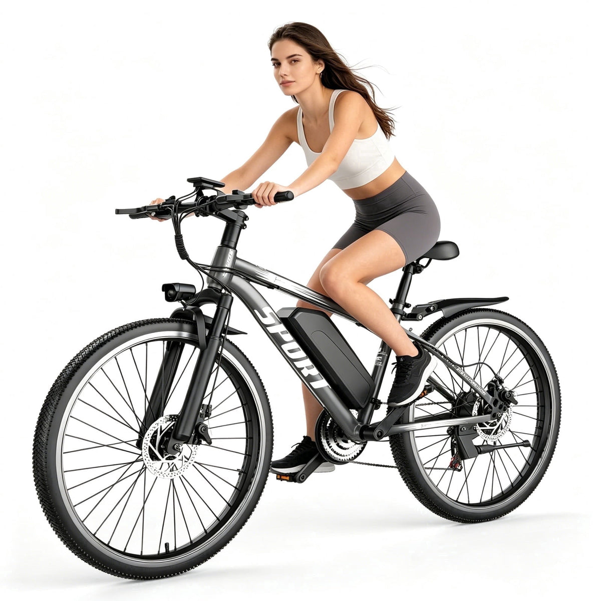 1200W Adult Electric Mountain Bike, 48V 10A Removable Battery-65 Miles, 26 Professional Shock Absorbing Tires,30MPH Off-Road Motorcycle,7 Speed Ebike,UL2849