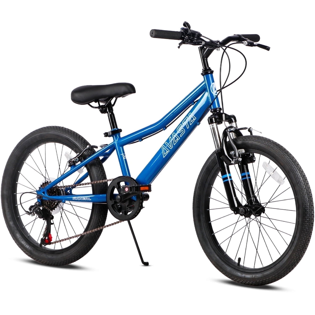 AVASTA 20'' Big Kids Mountain Bike for Age 6 7 8 9 10 11 12 Years Old Boys Girls Teen with Suspension Fork Front & Rear Dual Hand Brakes 6 Speeds Drivetrain, Green