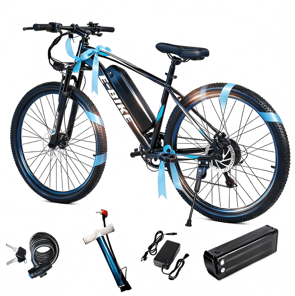 BroPath Electric Bike for Adults,26”Electric Mountain Bike,576WH Removable Battery& LCD Display, 25MPH,750W High Motor,Multi-Shock Absorption,7-Speed,Commuting E Bikes,UL2849