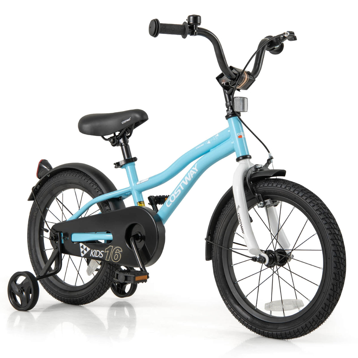 Costway 18 Kids Bike for 4-8 Years Old Boys & Girls with Adjustable Seat Handbrake Reflectors Red
