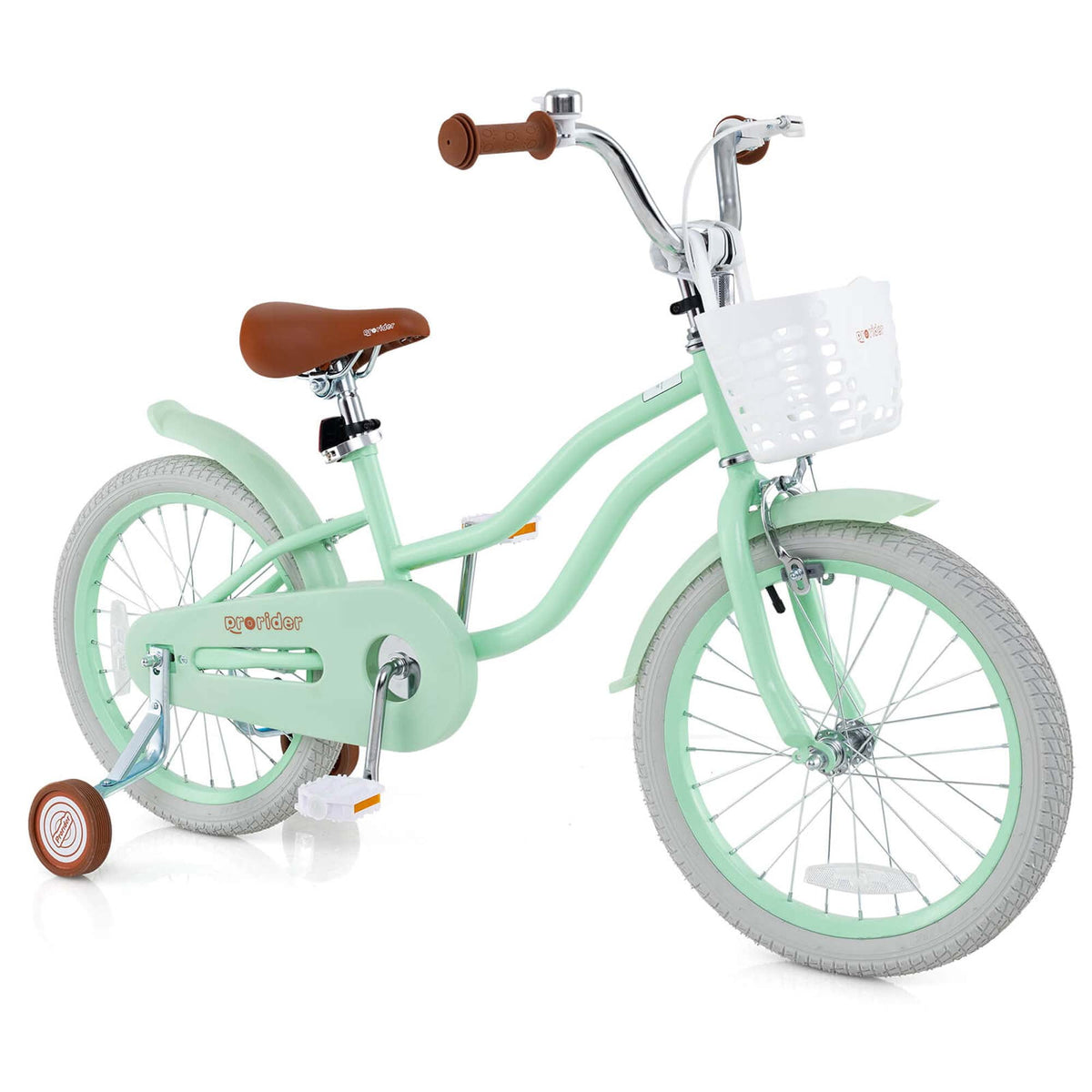 Costway 18'' Kids Bike Toddler Bicycle with Training Wheel Kickstand for 4-8 Years Old Pink