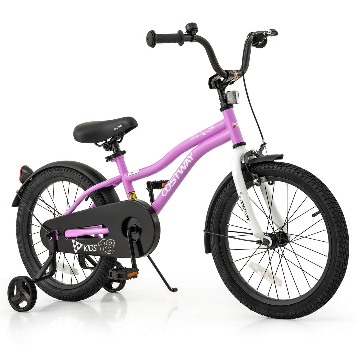 Costway 12 Kids Bike for 3-4 Years Old Boys & Girls with Adjustable Seat Handbrake Reflectors Blue