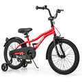 Costway 18 Kids Bike for 4-8 Years Old Boys & Girls with Adjustable Seat Handbrake Reflectors Red