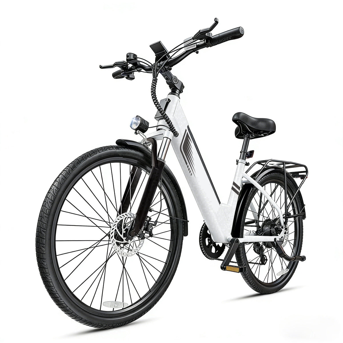 DYU C7L Electric Bike for Adults, 26 Peak 1000W Motor Ebike, 48V 10.4Ah Removable Battery, 45 Miles Max 20MPH, 7 Speed Electric Bicycle UL2849
