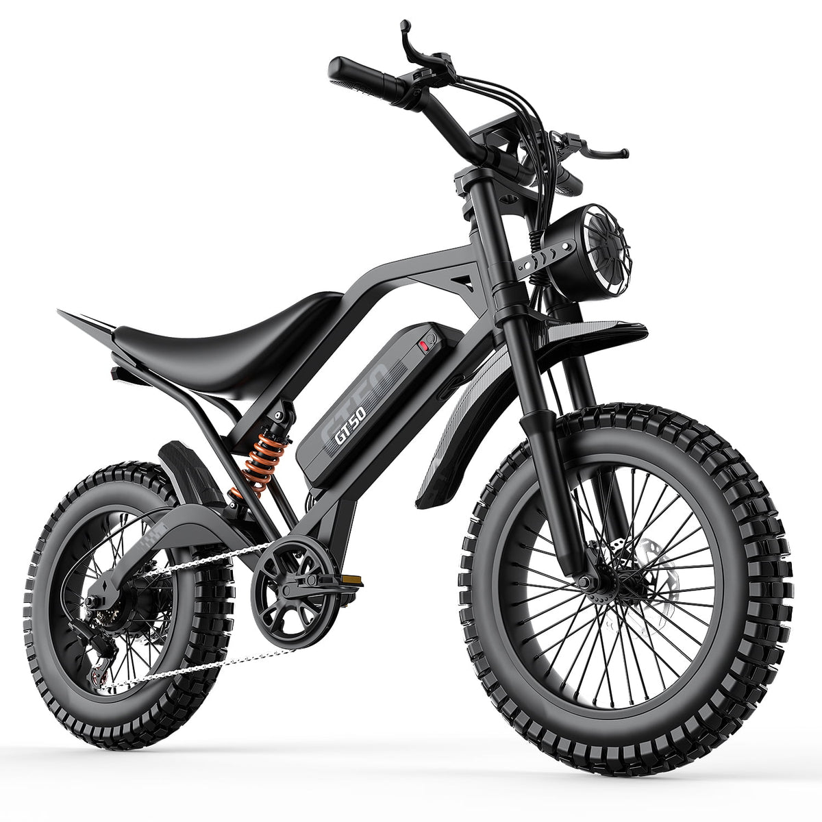 ASKGO Electric Bike for Adult, 2200W Peak Electric Dirt Bike, 100 Miles, 7 Speed Electric Motorcycle, 48V Removable Battery, 20 Fat Tire Off Road Ebike, Full Suspension Ebike for Snow/Beach/Mountain