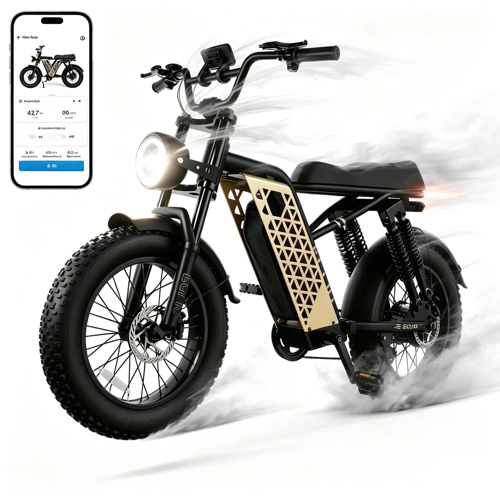 Electric Bike for Adults, 750W Peak Motor 20MPH, 48V 13Ah Battery 40-65Miles Ebike Moped Style, 20*4.0'' Fat Tire Electric Dirt Bike, Off Road Electric Bicycle with Full Suspensio UL2849