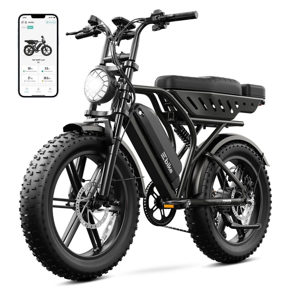 TST Electric Bike for Adults, 750W Peak 1500W Motor, 20x4 Fat Tire E Bicycle, E Mountain Bike, 48V/15AH UL2849, App Control