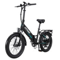 GOTRAX R2 Folding Adult Electric Bike, 500W 20mph, 20 x 3 Fat Tire, LCD Display, Black