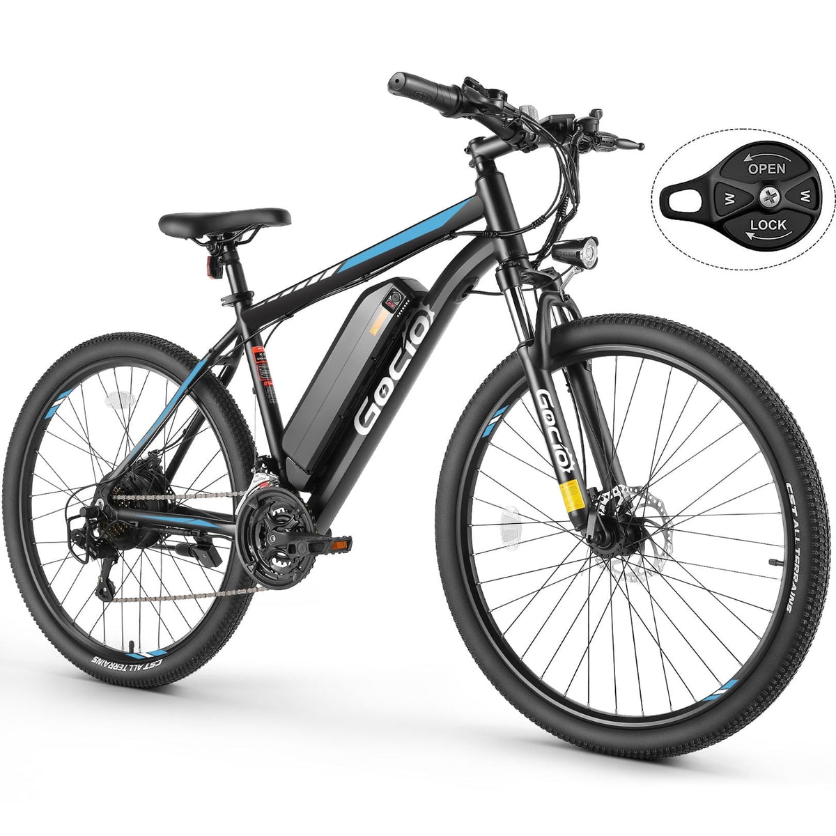 Gocio 26 Electric Bike, 350W Electric Bike for Adults 19.8MPH Electric Mountain Bike, LCD, Lockable Suspension Fork, 374.4Wh 36V Battery UL2849 Certified, 21-Speed E-Bikes Adult Electric Bicycle