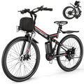 Gocio 26 Folding Electric bike for Adults, 750W Peak Motor 48V 7.8Ah Battery, 21 Speed Mountain Ebike, UL2849