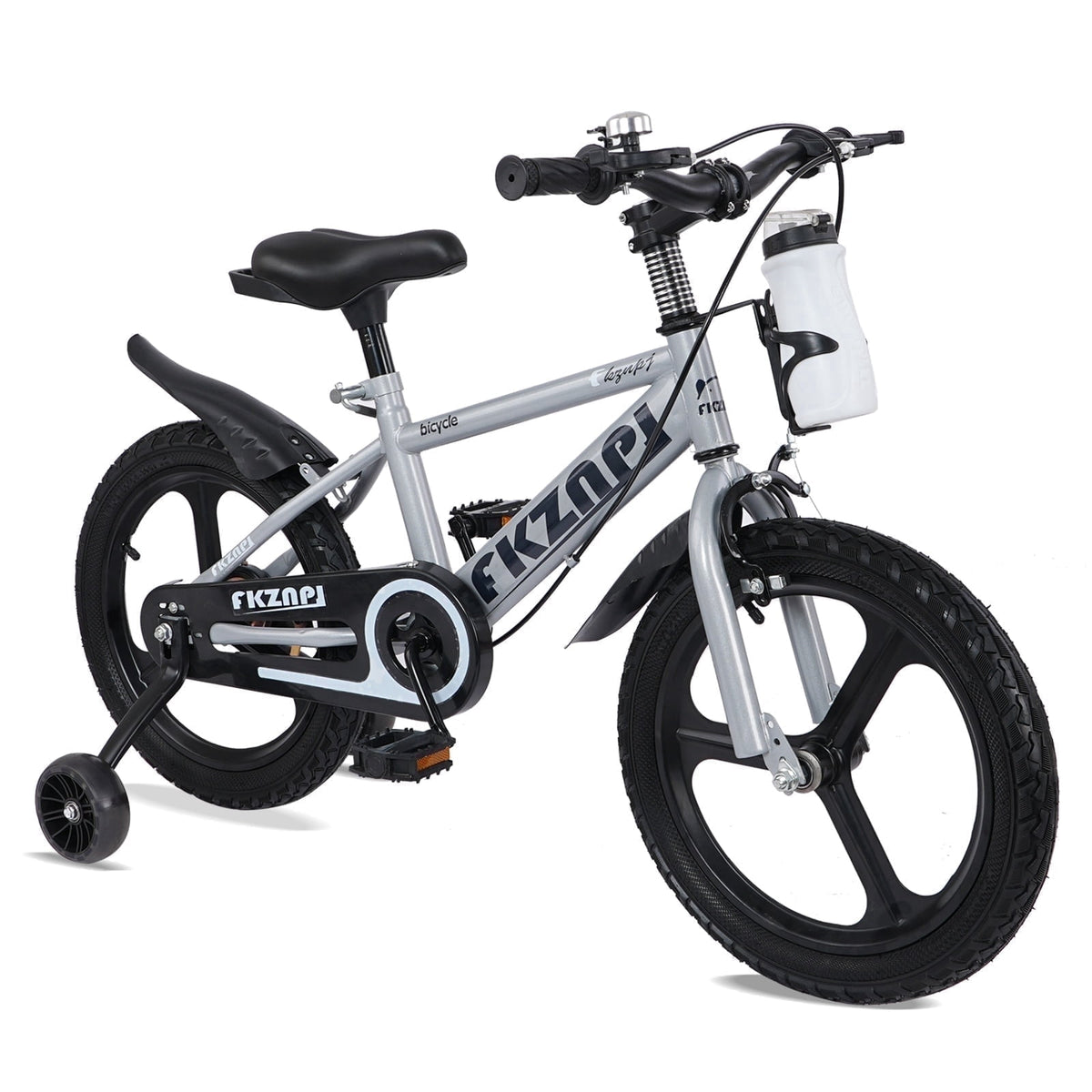 Holaki 18 inch Kids Bike with Training Wheels & Handbrake for Boys & Girls Ages 5-9, High Carbon Steel Frame Adjustable Seat Kids Bicycle with Kettle Stand & Night Glow for Birthday Gift, Purple