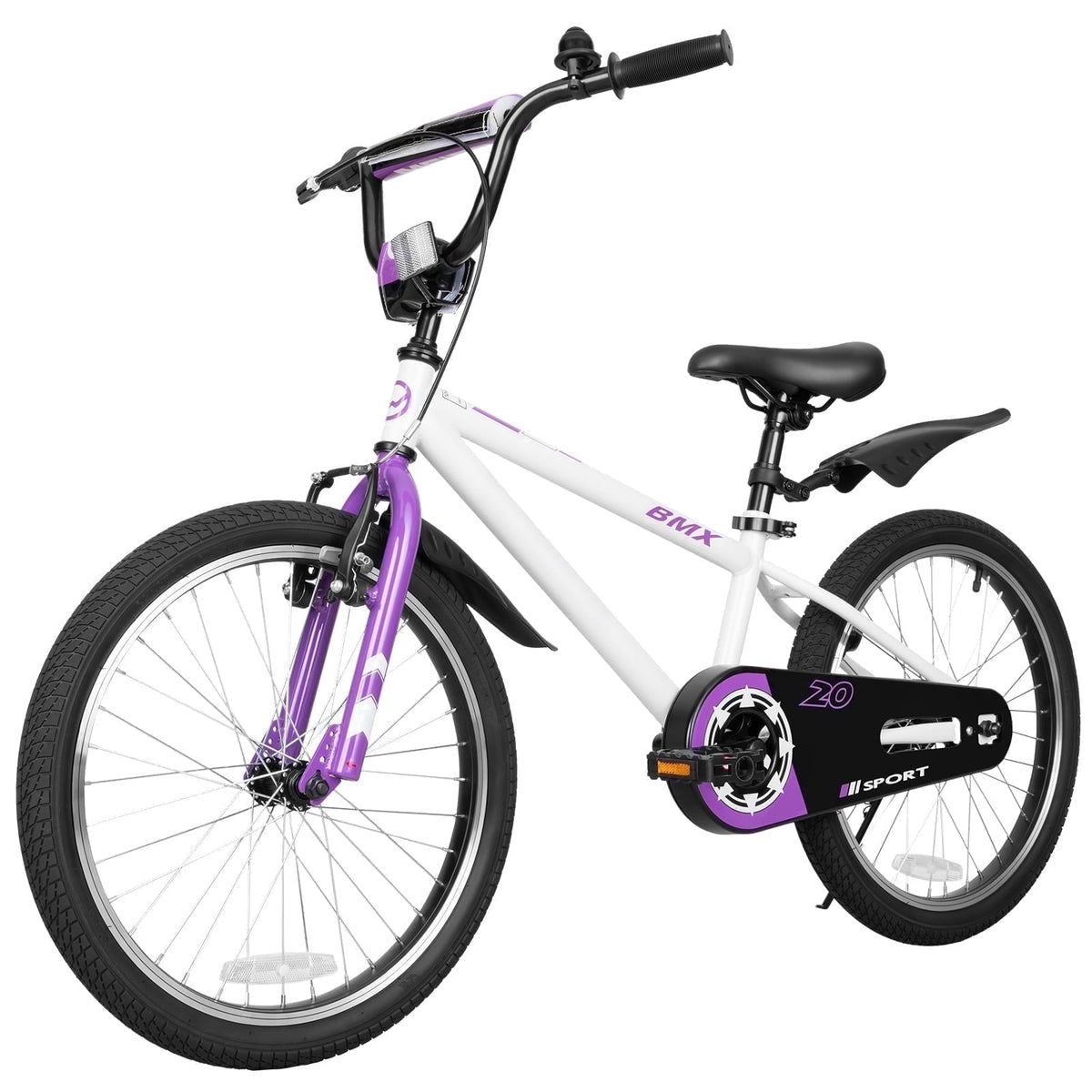 Hykolity Kids Bikes, 16 Inch BMX Style Boy's Bicycle Ages 4-6 Years Old, Kids Bicycle for Boys Girls with Training Wheels, Adjustable Seat, Front and Rear Fender, Black