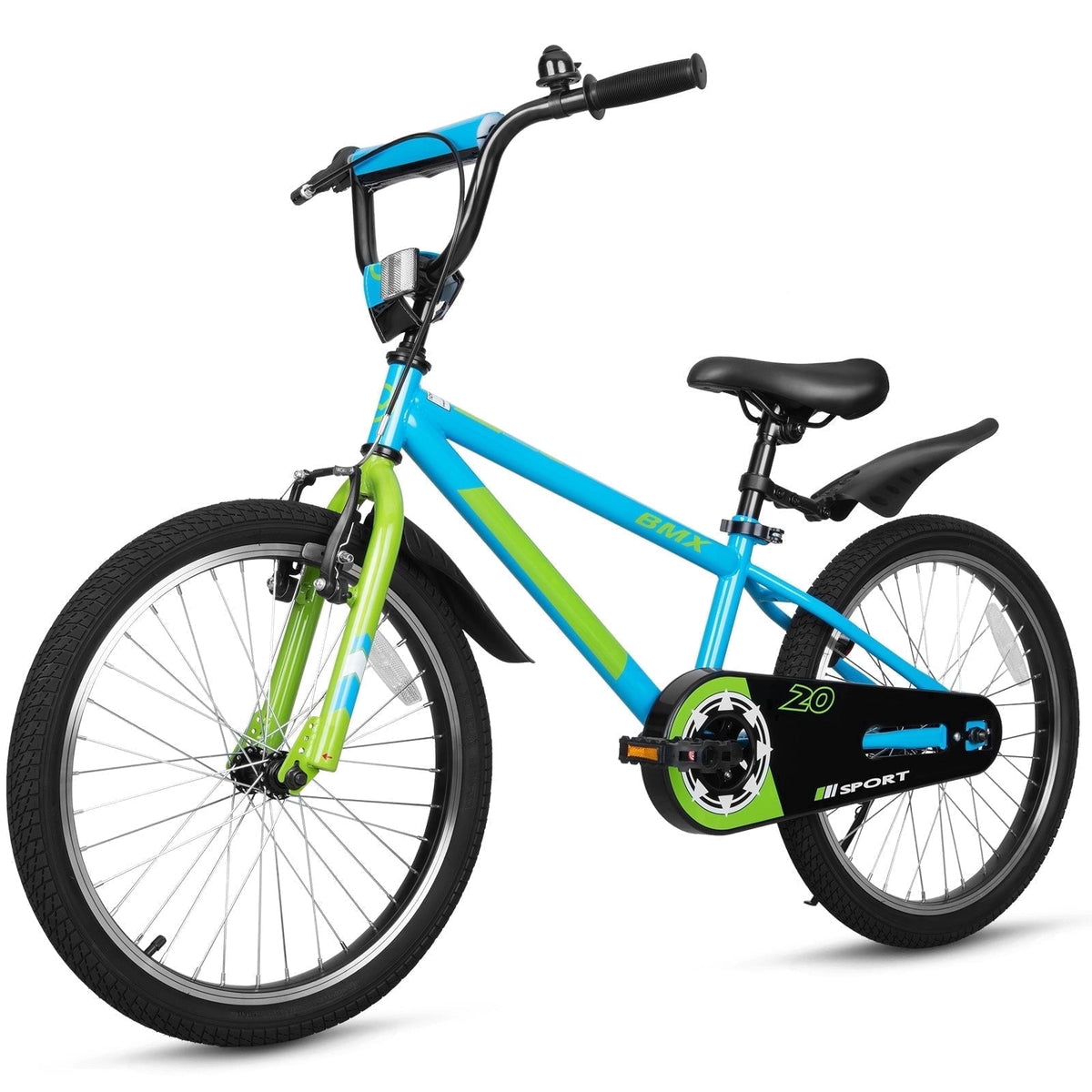 Hykolity Kids Bikes, 16 Inch BMX Style Boy's Bicycle Ages 4-6 Years Old, Kids Bicycle for Boys Girls with Training Wheels, Adjustable Seat, Front and Rear Fender, Black