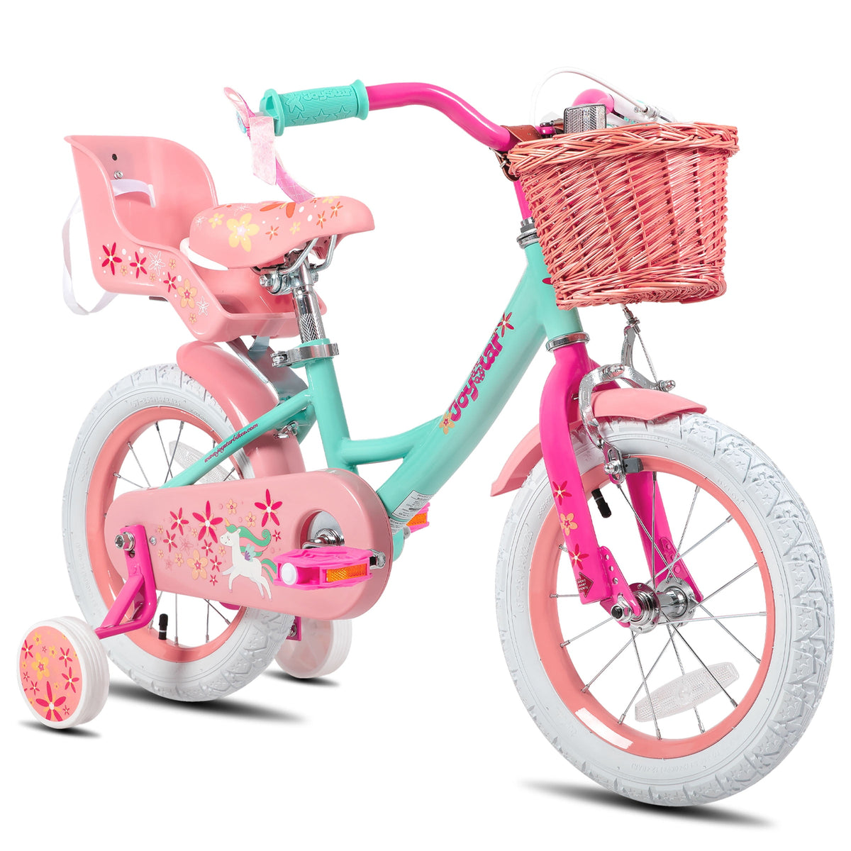 Joystar Unicorn 12inch Girls' Bike, Mint Purple