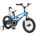 KORIMEFA Kids Bike Boys Bicycle 14 inch for Children Age 4-8 Years Old, Toddler Sport Cycling with Training Wheels, Water Bottle Holder, Blue