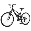 Ktaxon 26 inch 7 Speed Mountain Bike for Adult, Dual Shock Absorbers, Dual V Brake, Black
