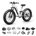 PUCKIPUPPY 26 Electric Bikes for Adults 960W Peak Step Through E-Bikes up to 80Miles Range 48V 20AH Battery Full Suspension Ebike 28 mph Max Speed Fat Tire E-Mountain Bike 7 Speed, UL2849 by SGS