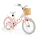 Costway 16 Kid’s Bike with Training Wheels Adjustable Handlebar Seat Handbrake Pink