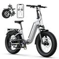 SISIGAD Electric Bike for Adults, 500W Peak 750W Battery Long Range, 20mph E Mountain Bike, 20×4.0 Fat Tire Ebike, Electric Bicycle 48V/10.4AH UL2849