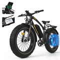 Skeri Electric Bike, 26x4.0 Fat Tire E Bike, 500W (Peak 1000) Motor, 48V 15.6Ah Removable Electric Bike for Adults, 60 Miles & 25 mph, Electric Bicycle with 7 Speed and Front Suspension