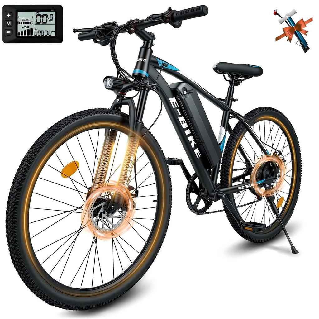 XKJ Electric Bike for Adults with 1000W Brushless Motor,25MPH,Commuting Electric Mountain Bike with 720Wh Removable Battery,7-Speed, 26 Tires, Full Suspension,Lightweight Ebike,40 Miles,UL2849