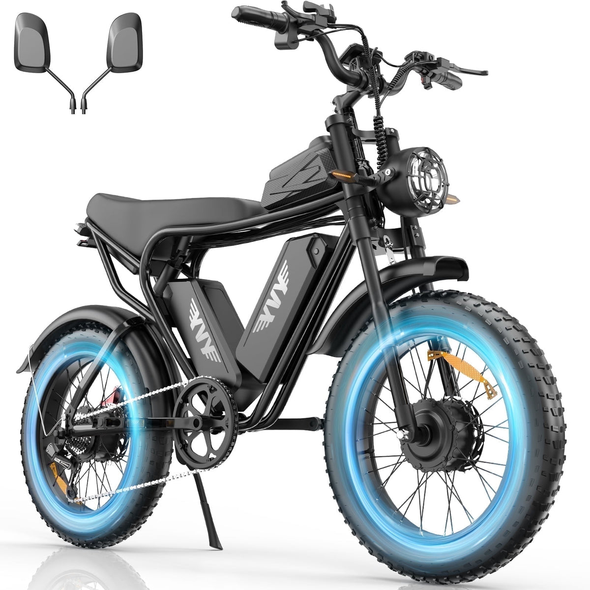 Electric Bike for Adults,1500W 35MPH,48V 20AH 30-80 Miles,20'' Fat Tire Mountain Bike with Rear Rack UL2849