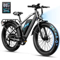 YareYi Electric Bike for Adults 26, 2000W Peak E-Mountain Bicycle, 28MPH Fat Tire Ebike, 48V 15Ah Removable Battery, 7 Speed and Front Suspension with Rear Rack UL2849