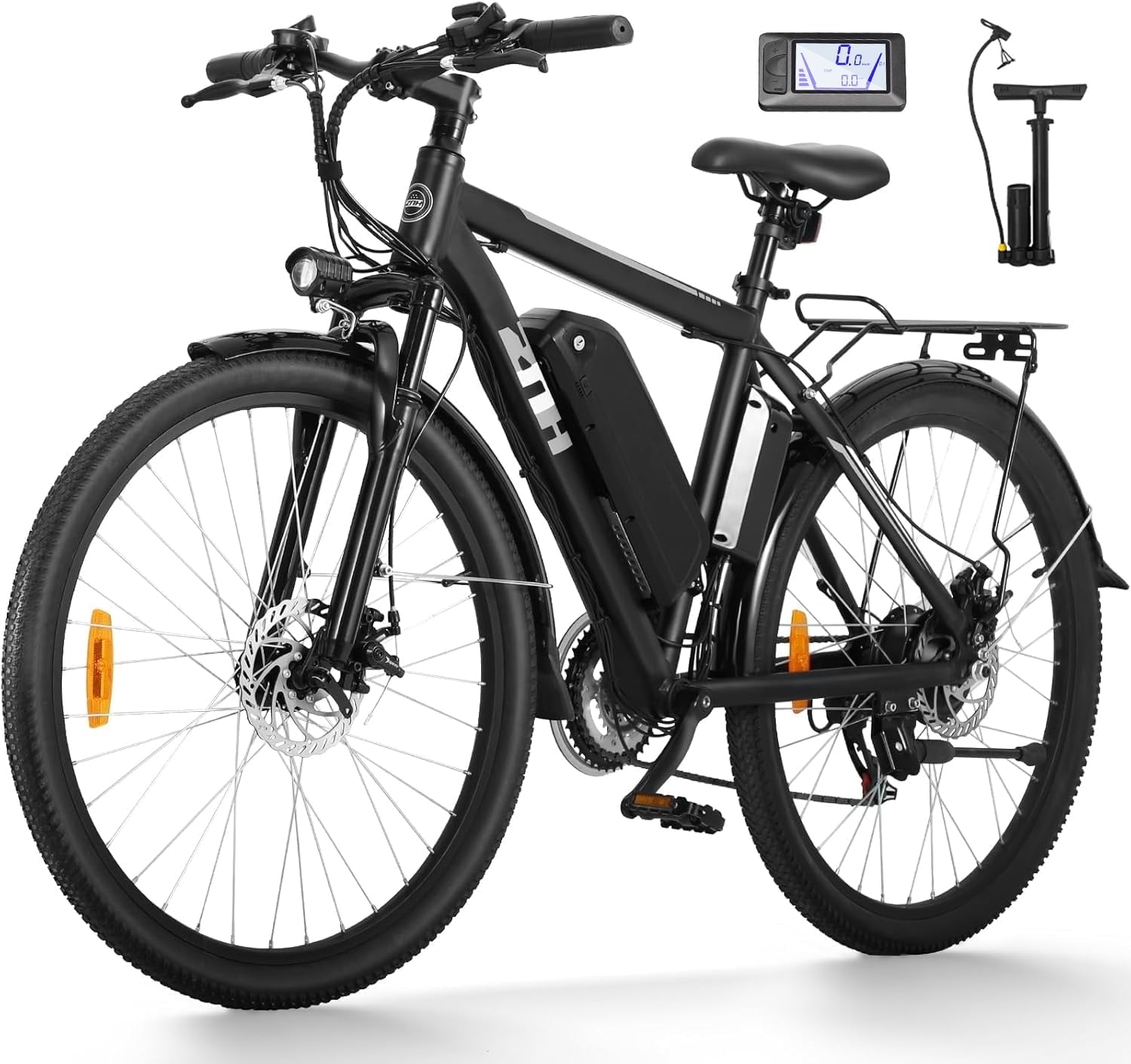 ZNH 1000w Peak Electric Bike for Adults – Electric Mountain Bike w 52V 13Ah Removable Battery ,26 off-road Ebike, Shimano 21-Speed, UL 2849，Black