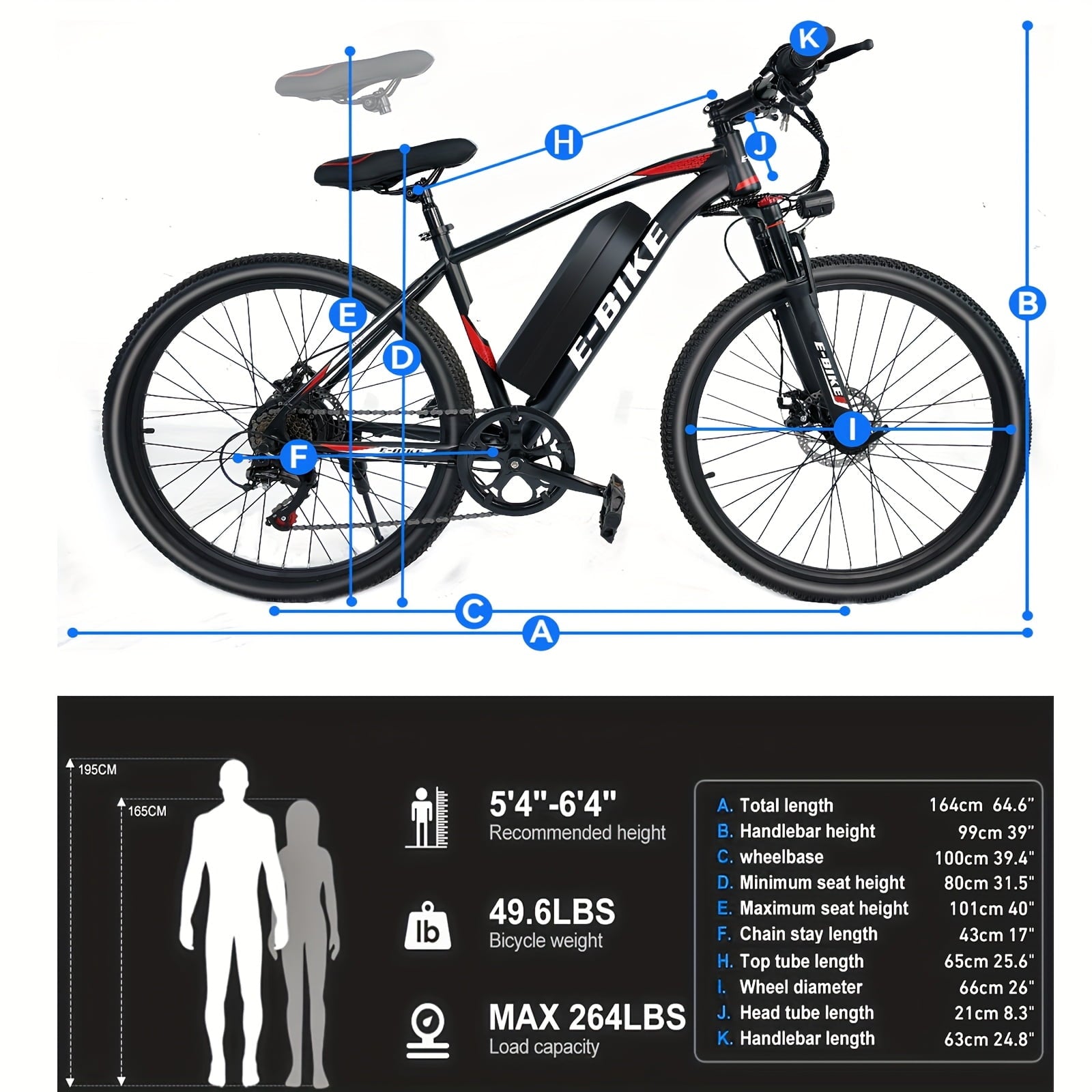 XKJ Electric Bike for Adults,26 EBIKE,25MPH, 40+Miles(PAS),Commuting Electric Mountain Bicycle with 576Wh Removable Built-in Battery,1000W Gear Motor with 7 Speed,Full Fork Suspension, UL 2849