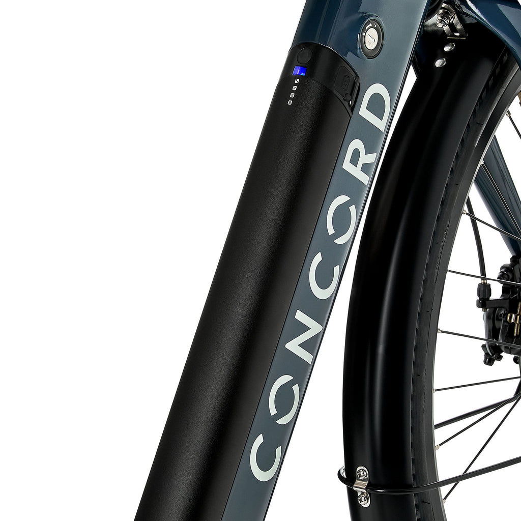 Concord 27.5 Aluminum Step-Over Electric Bike, 36V, Class 2, Gray - Unisex Adult
